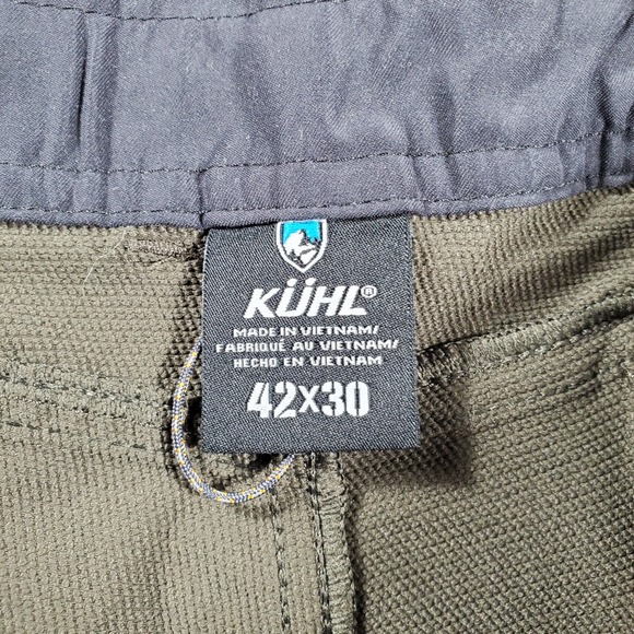 LOT OF 2 Kuhl Pants Transcendr Men's 42x30 Gray & Green Softshell Hiking - Picture 7 of 16